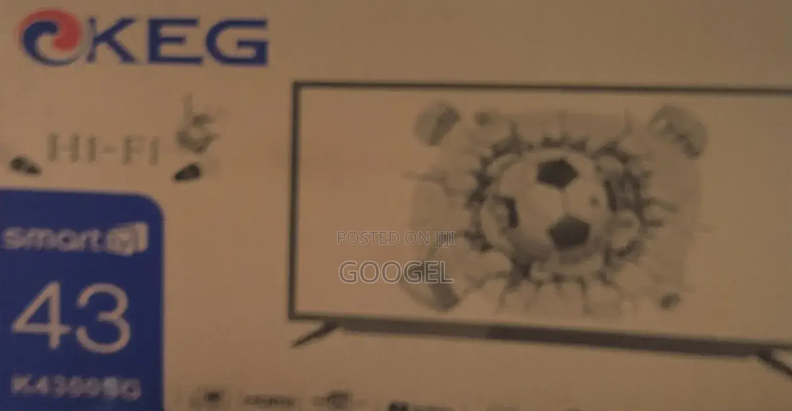 Keg 43 Inch Smart Double Glass TV