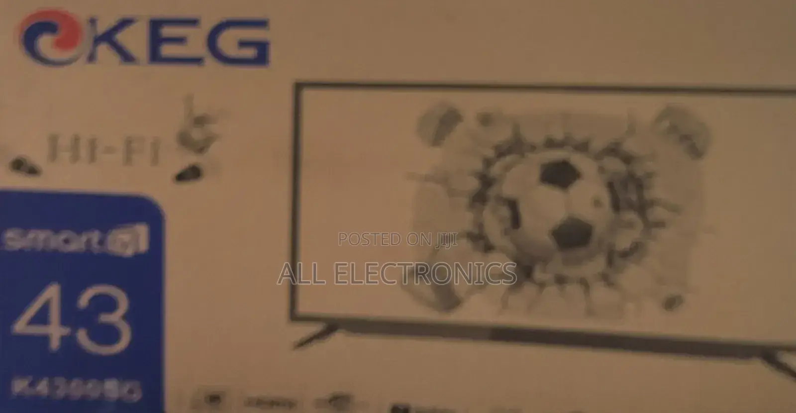 Keg 43 Inch Smart Double Glass TV