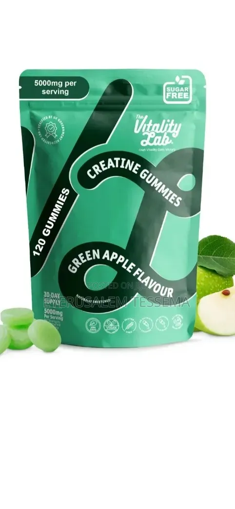 Creatine Gummies From England Green Apple Flavored