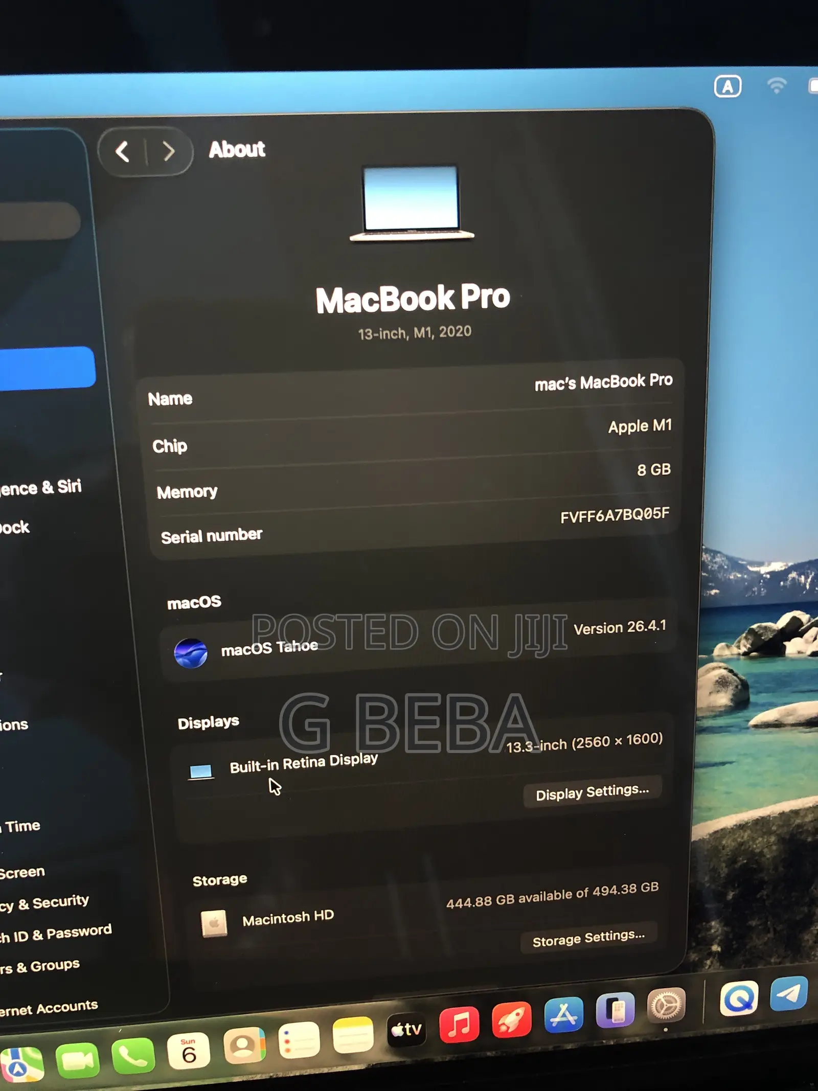 New Laptop Apple MacBook Air 2020 M1 8GB Apple M1 Pro SSD 512GB