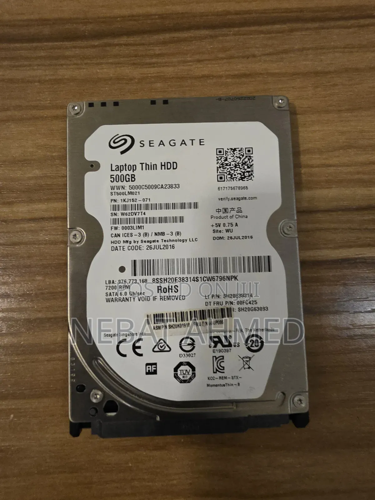 Seawater Laptop Thin HDD 500 GB