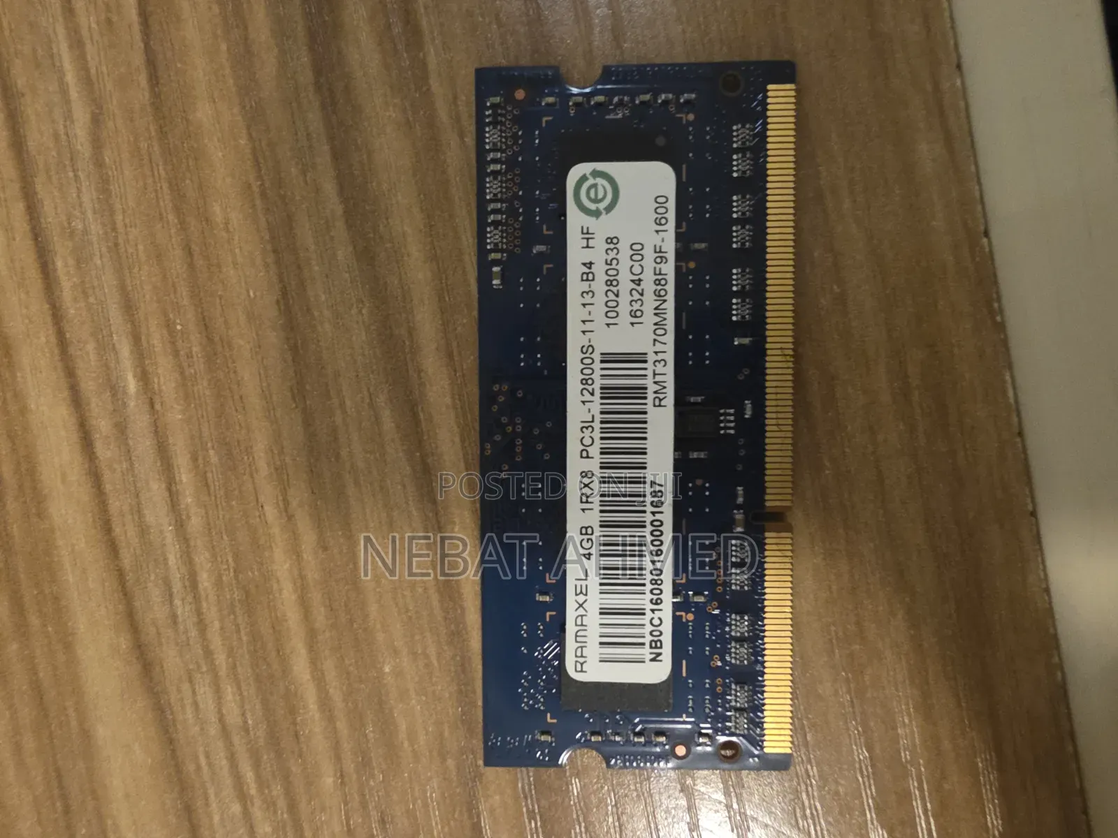 Ramaxel 4GB DDR3L Laptop RAM Stick.