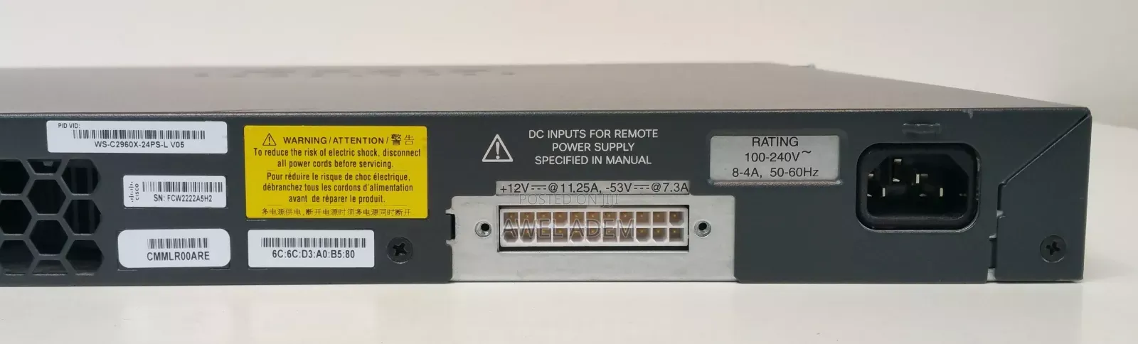 Cisco Catalyst WS-C2960X-24PS-L Managed PoE+ 24 Ports Ethernet Switch