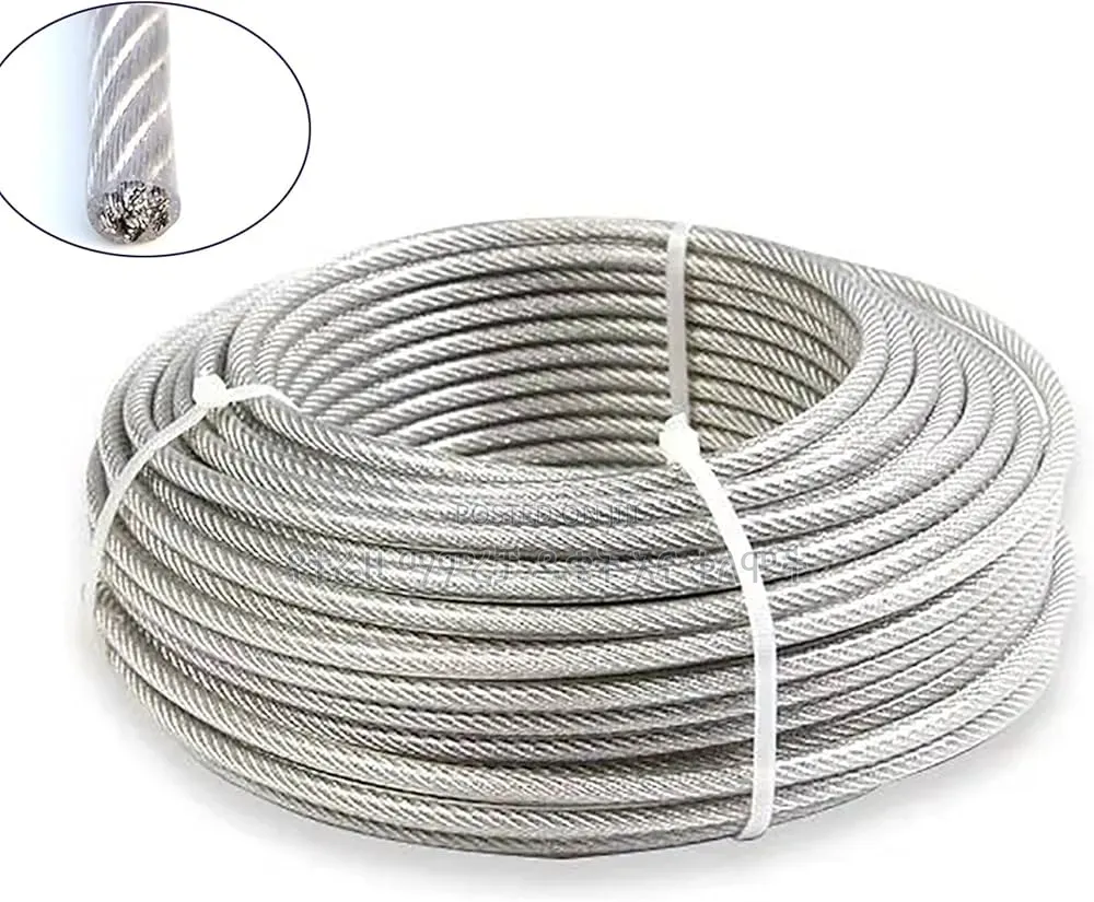 Strong Metal Rope Rubber Coated PVC