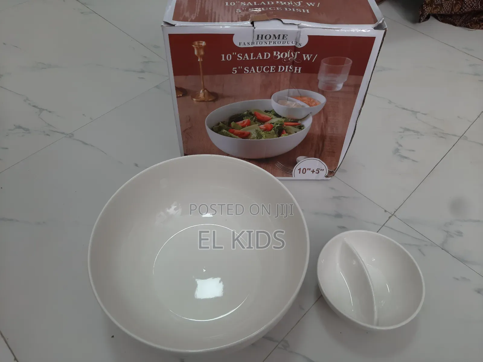 Salad Bowl With Sauce Dish