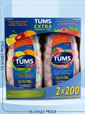 TUMS Extra Strength 750mg (Assorted Fruit) - አሲድ እና የጨጓራ ማቃጠል ማስታገሻ