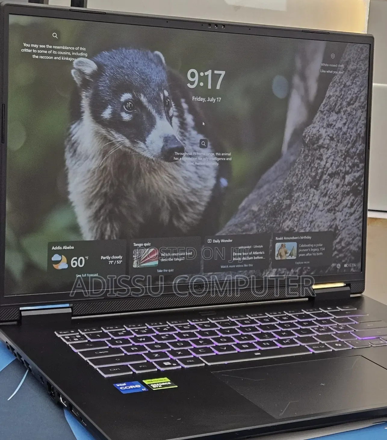 New Laptop Asus TUF Gaming A16 16GB Intel Core i7 SSD 1T
