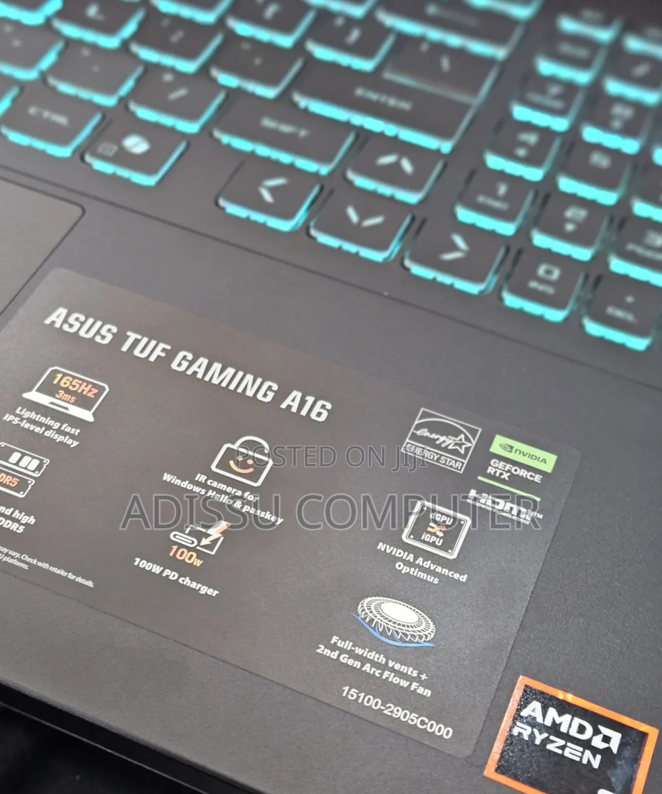 New Laptop Asus TUF Gaming A16 32GB Intel Core i9 SSD 1T