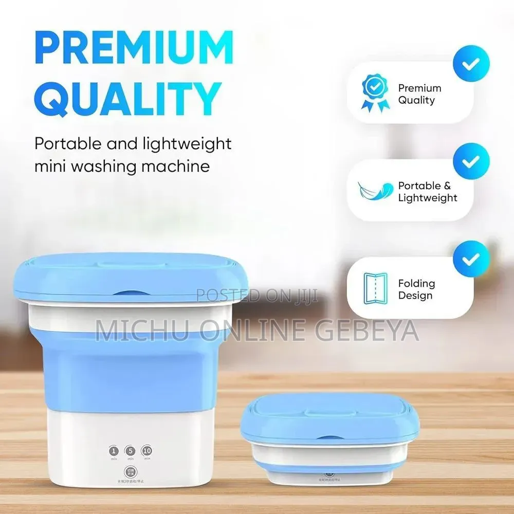 Mini ተጣጣፊ Folding የልብሰሰ ማጠቢያ Washing Machine/ Free Delivery