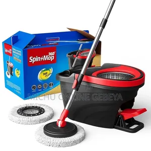 Spin Mop 360° የሚሽከረከርና በእራሱ የሚጨምቅ መወልወያ/ Free Delivery