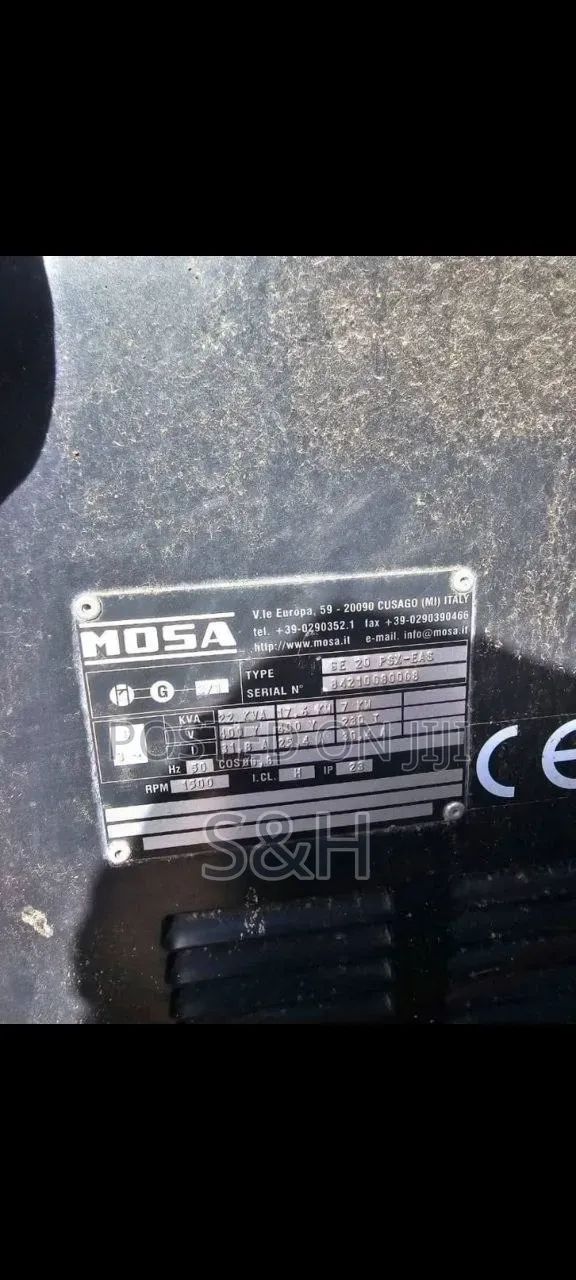 ወይም ትንሽ ማራኪ እንዲሆን፦ MOSA 22 KVA Diesel Generator – Super Silenced