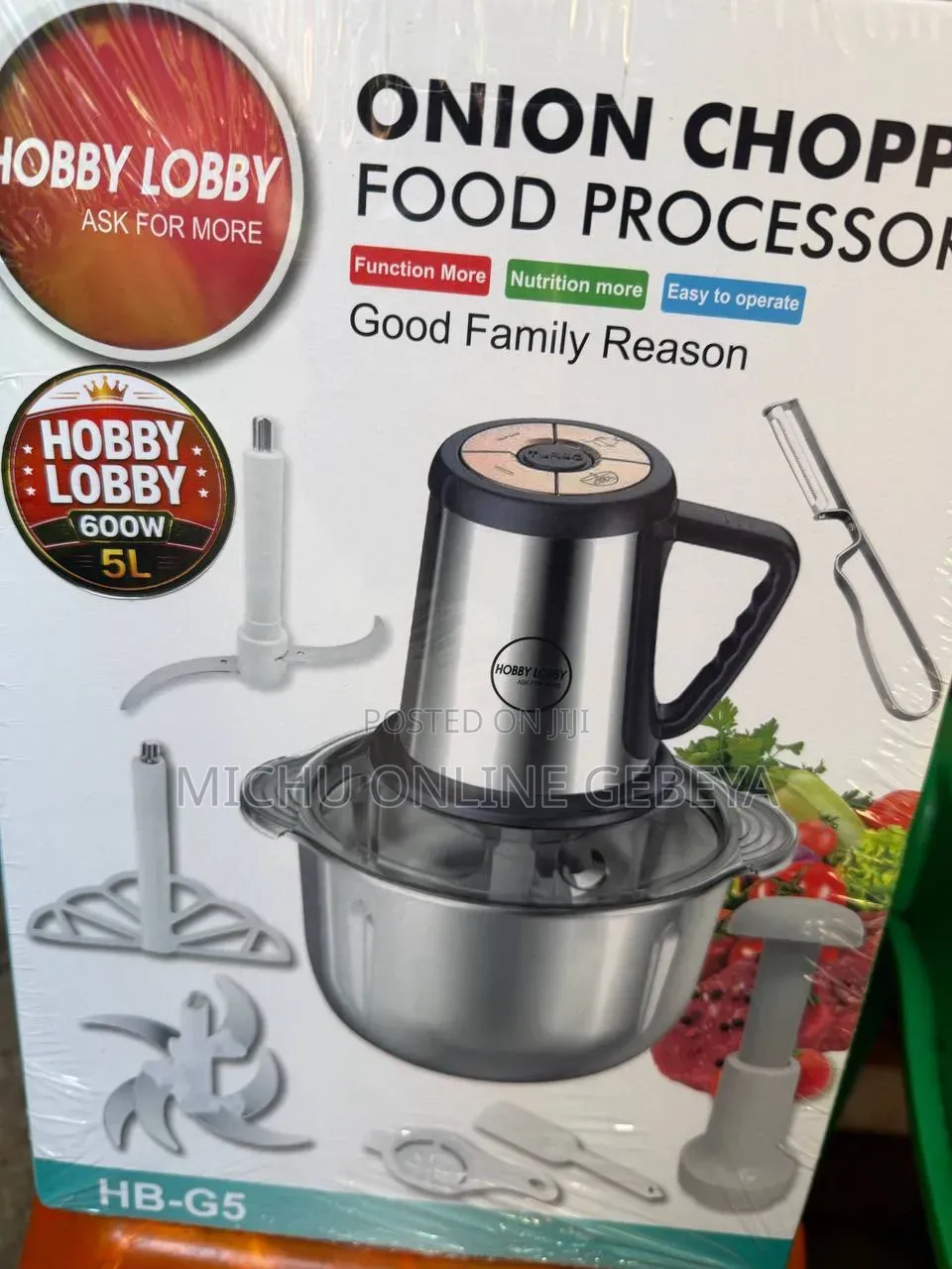 Hobby Lobby Onion Meat Hopper/5 Liter 6+2 Blades/ Free Delivery
