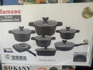 Momcoc 14-Piece Granite Coating Cookware Set/ Free Delivery
