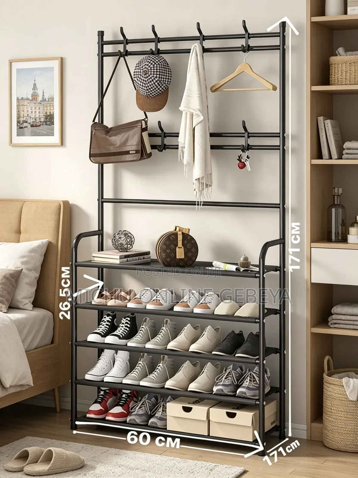 ትልቁ Size 5Layer Multifunctional Shoe and Hat Rack/ Free Delivery