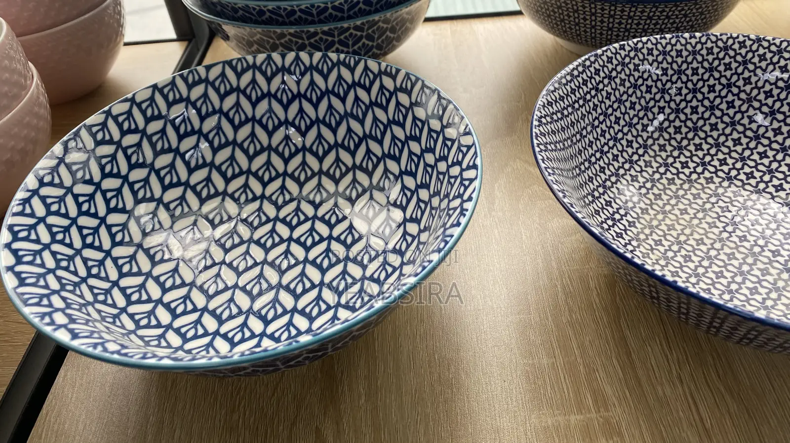 Blue Ceramic Pattern China Bowl