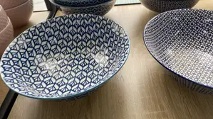 Blue Ceramic Pattern China Bowl