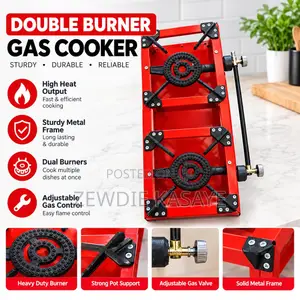 Double Burner Gas Burner Table ባለ 2- Commercial