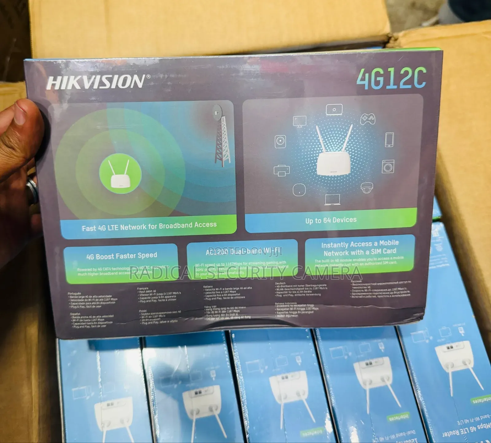 Hikvision 4G LTE WiFi Router 1200Mbps Dual Band SIM Router – 4G12C