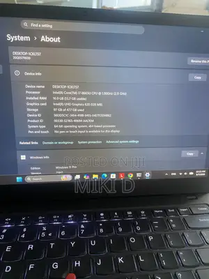 Laptop Lenovo ThinkPad X1 Carbon 16GB Intel Core i7 SSD 512GB