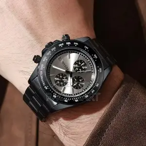 Black Stainless Steel Fossil Autocross Multifunction Men's Watch