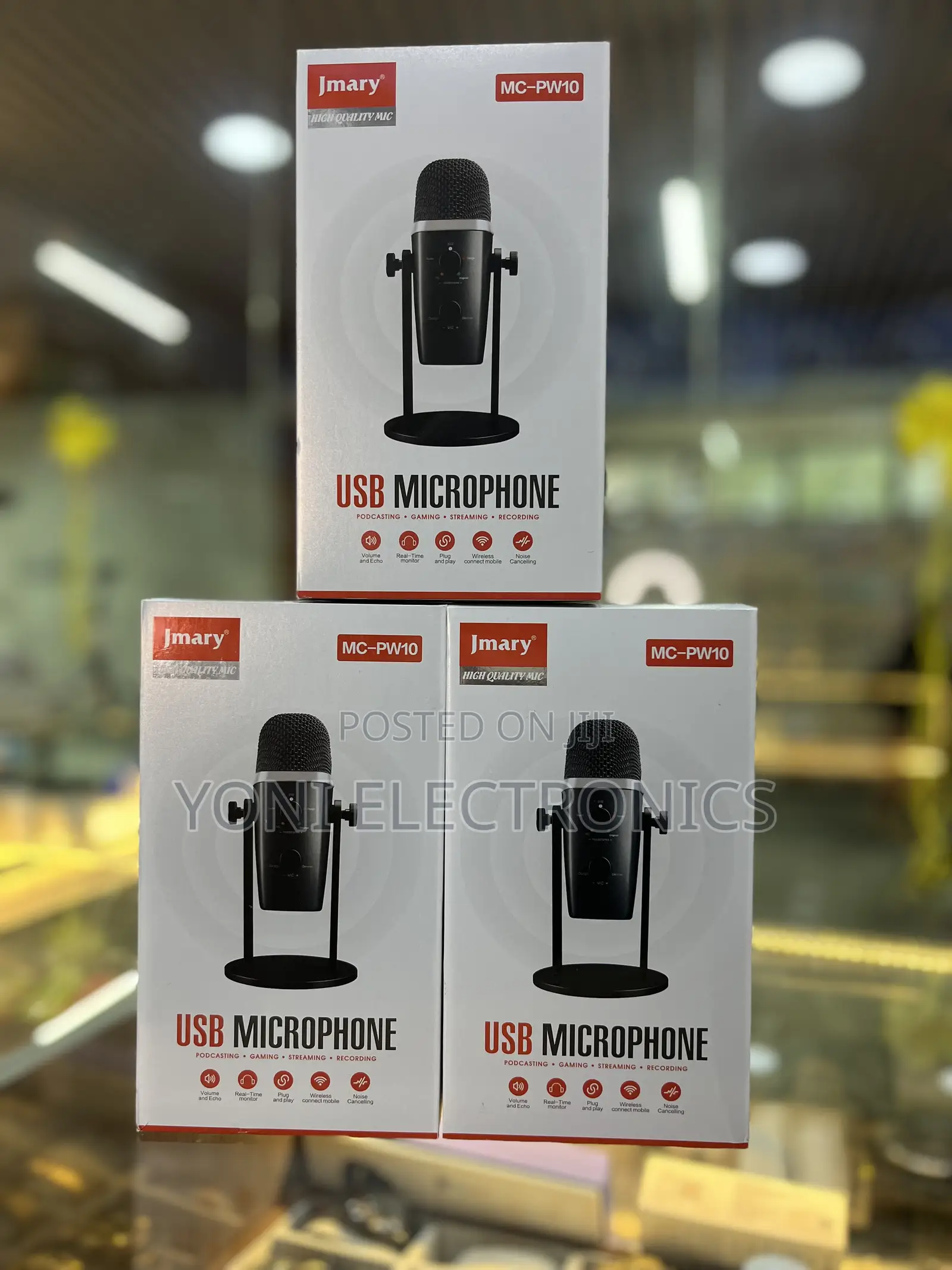 Jmary MC-PW10 USB Condenser Microphone for Podcasting, Gaming, M