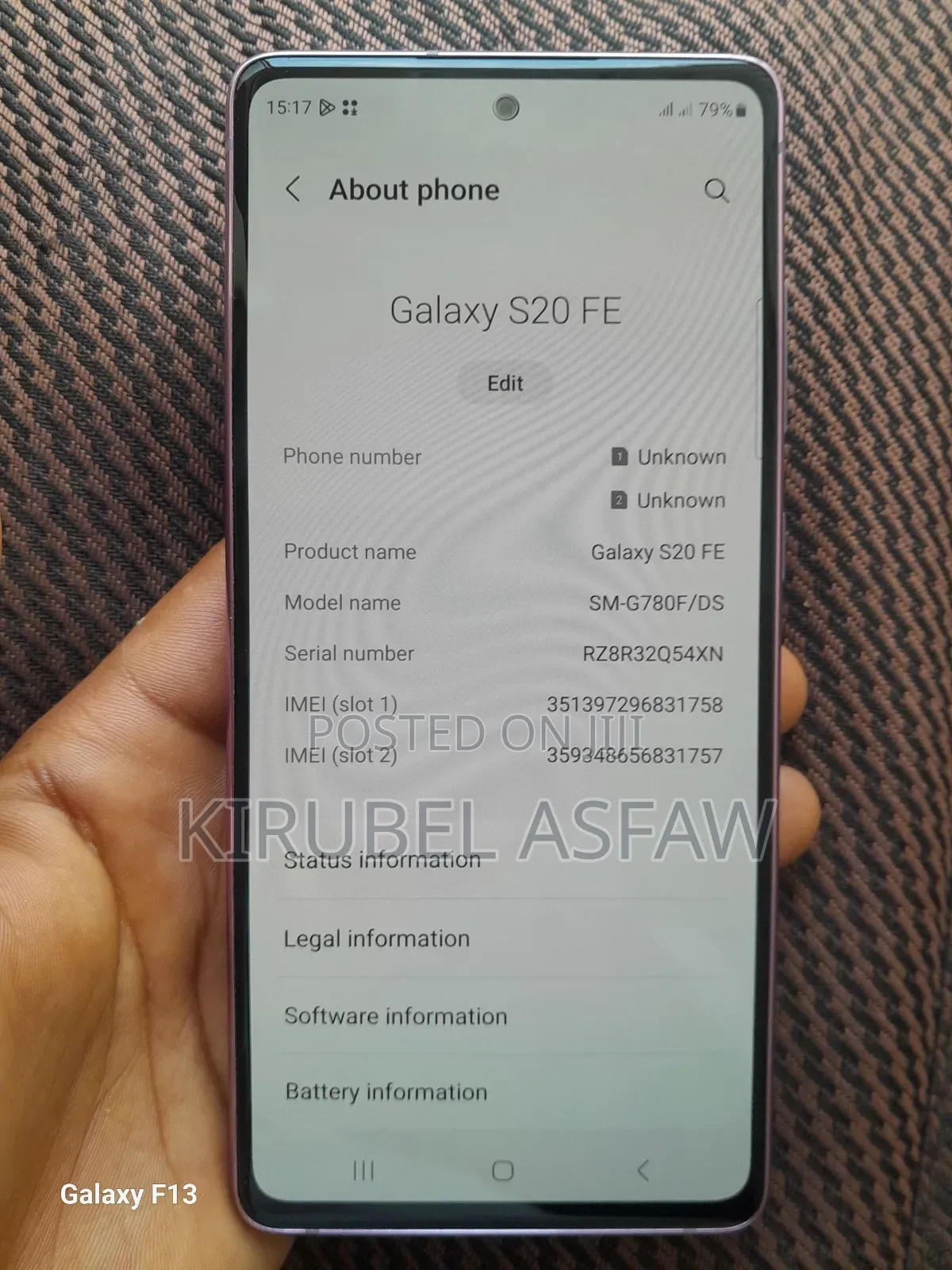 Samsung Galaxy S20 FE 128 GB Purple