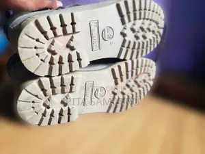 Gray Timberland Shoes With Diamond Design