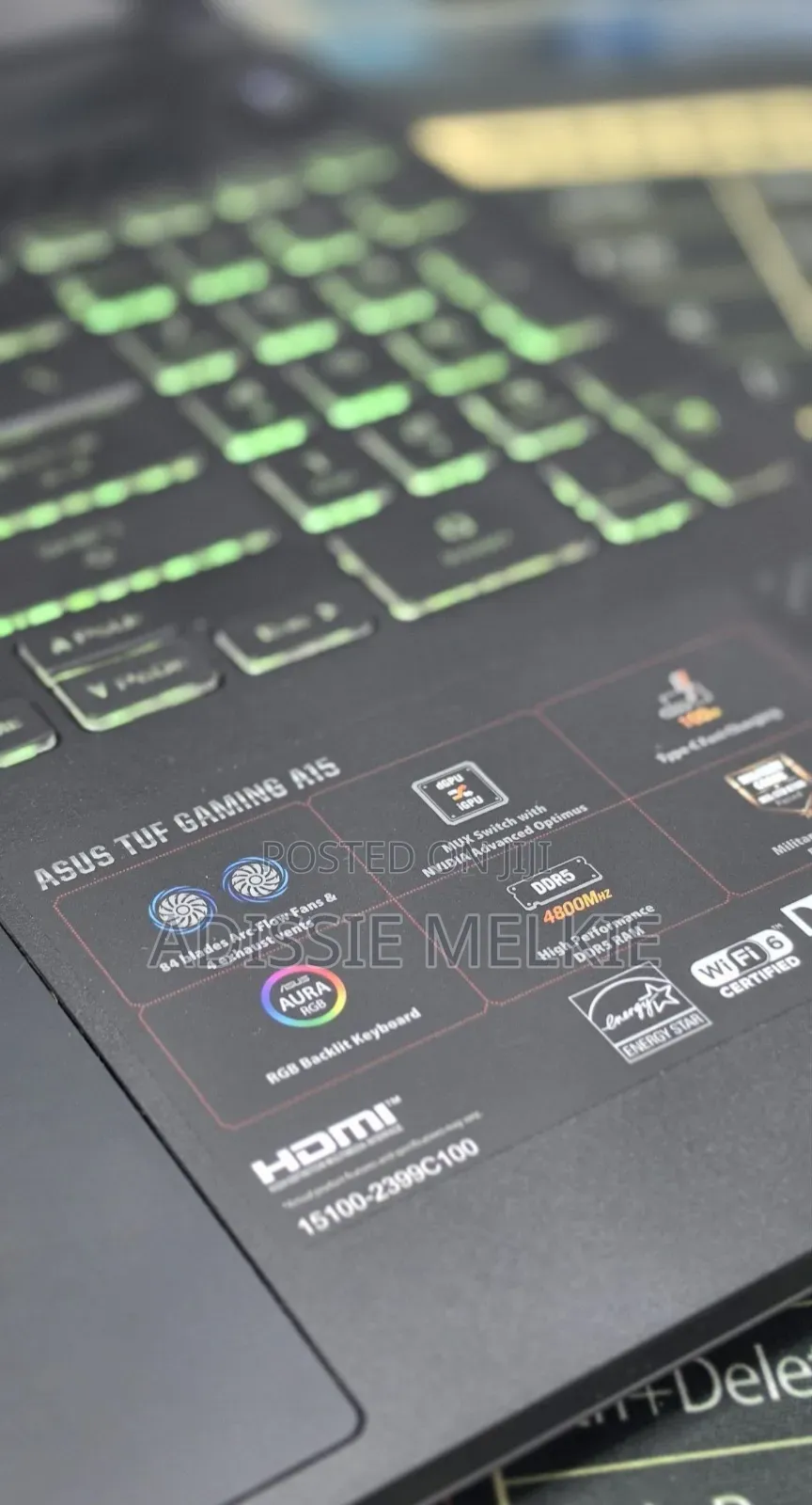 New Laptop Asus TUF Gaming A15 16GB AMD Ryzen 7 SSD 512GB