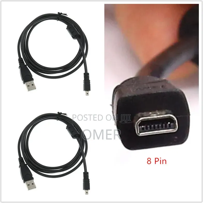 USB to Mini 8-Pin Data Transfer and Charging Cable