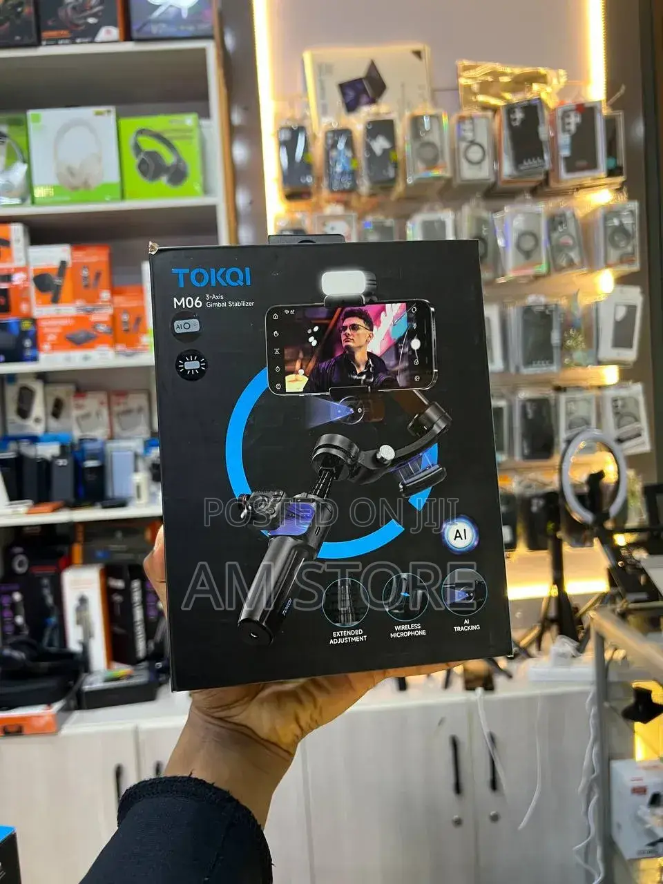 TOKQI M06 3-Axis Smartphone Gimbal Stabilizer With Extension Rod