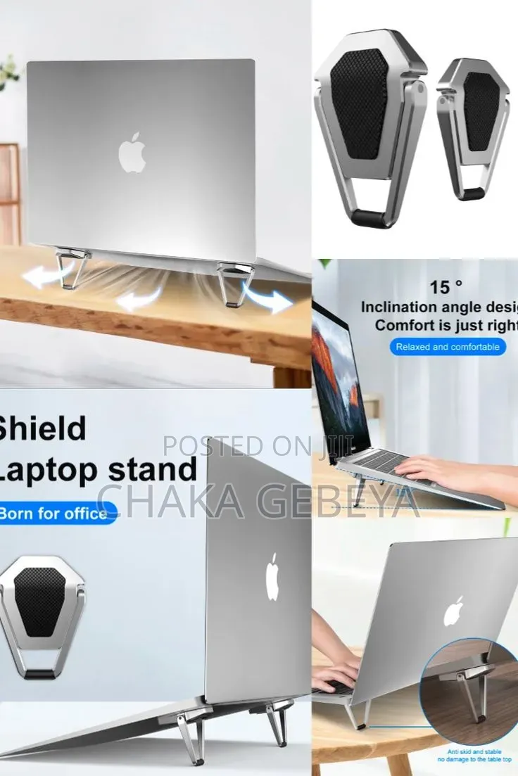 Mini Metal Laptop Stand –Foldable,Ergonomic,Aluminum Alloy for Cooling