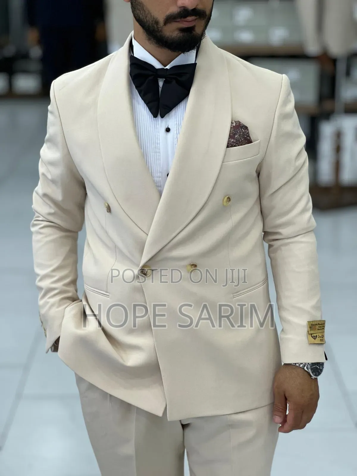 Luxury Shawl-Lapel Double-Breasted Tuxedo ( Color Avaliable)