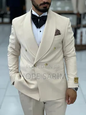 Luxury Shawl-Lapel Double-Breasted Tuxedo ( Color Avaliable)