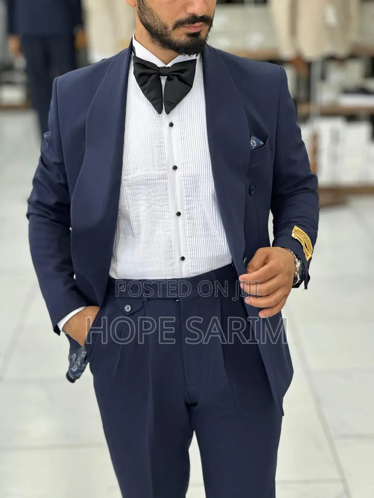 Luxury Shawl-Lapel Double-Breasted Tuxedo ( Color Avaliable)