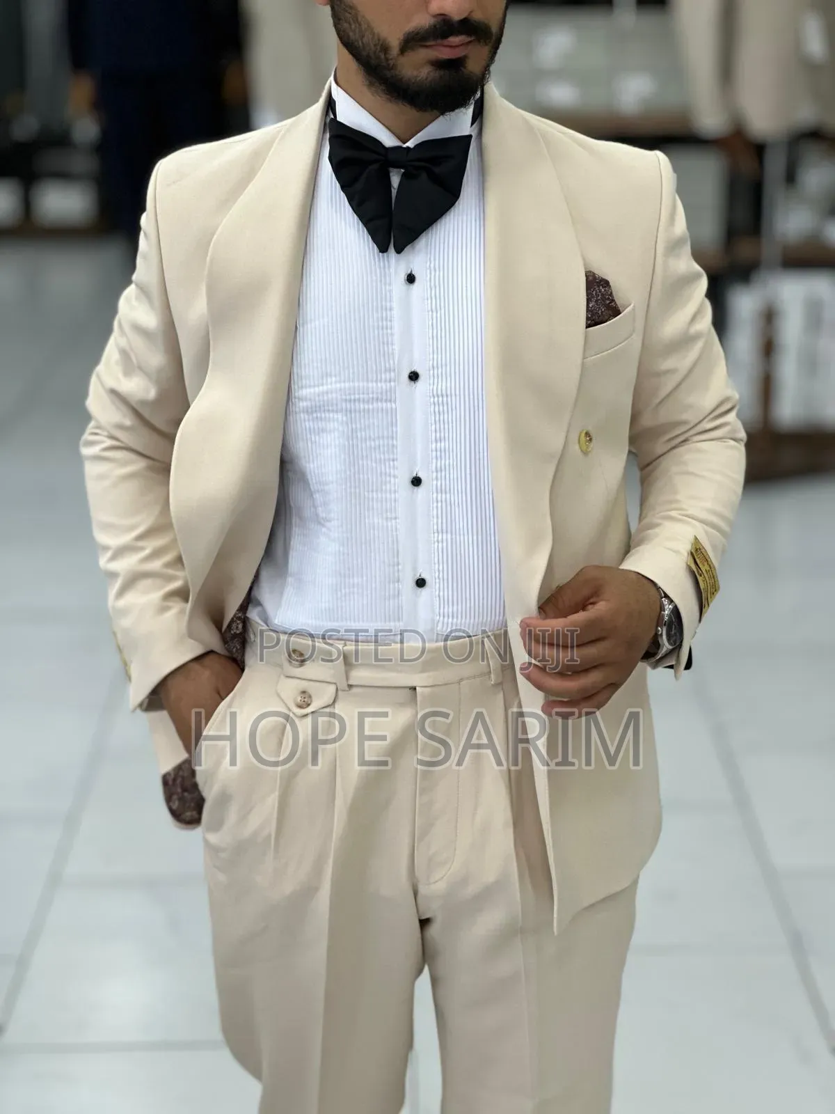 Luxury Shawl-Lapel Double-Breasted Tuxedo ( Color Avaliable)