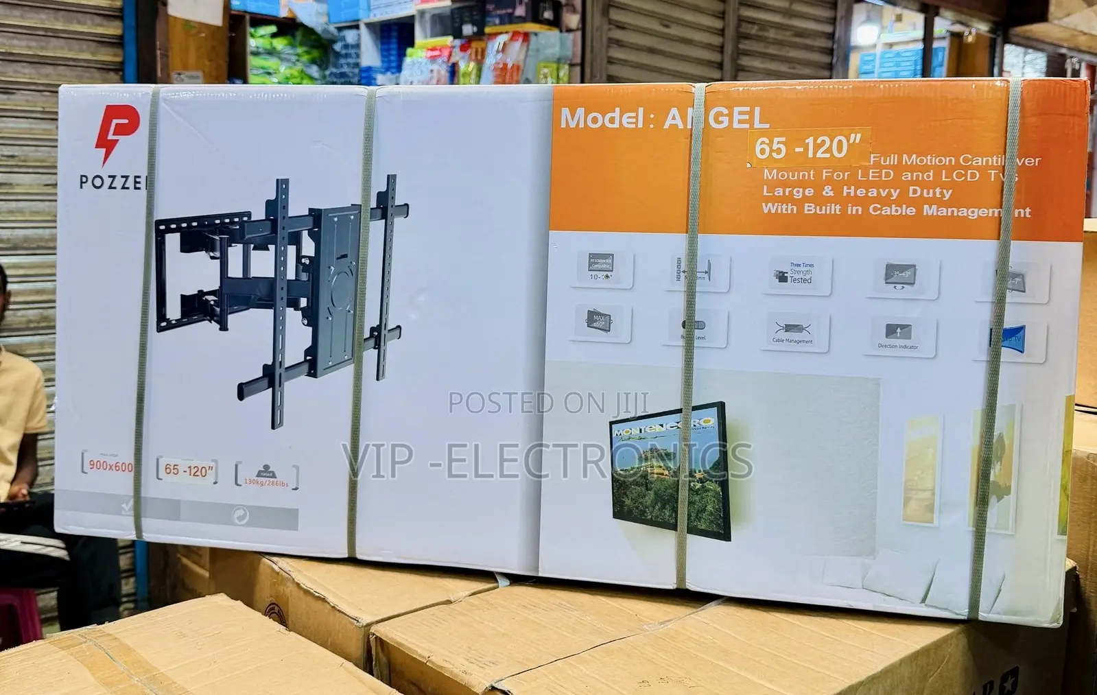 POZZER Flexible TV Wall Mount ANGEL Full Motion 65–120” Heavy Duty