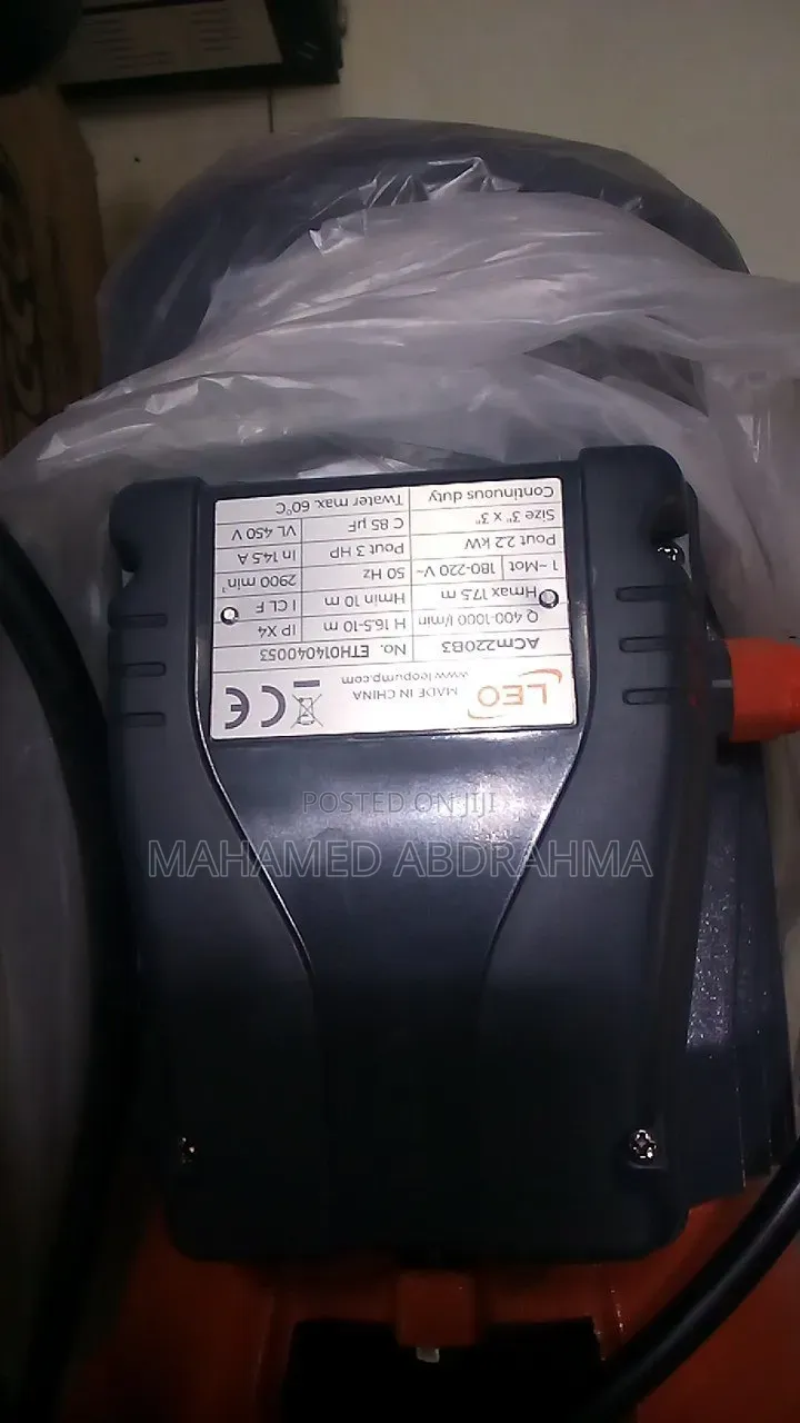 Leo 3hp Water Pump Size"3"በ "3"