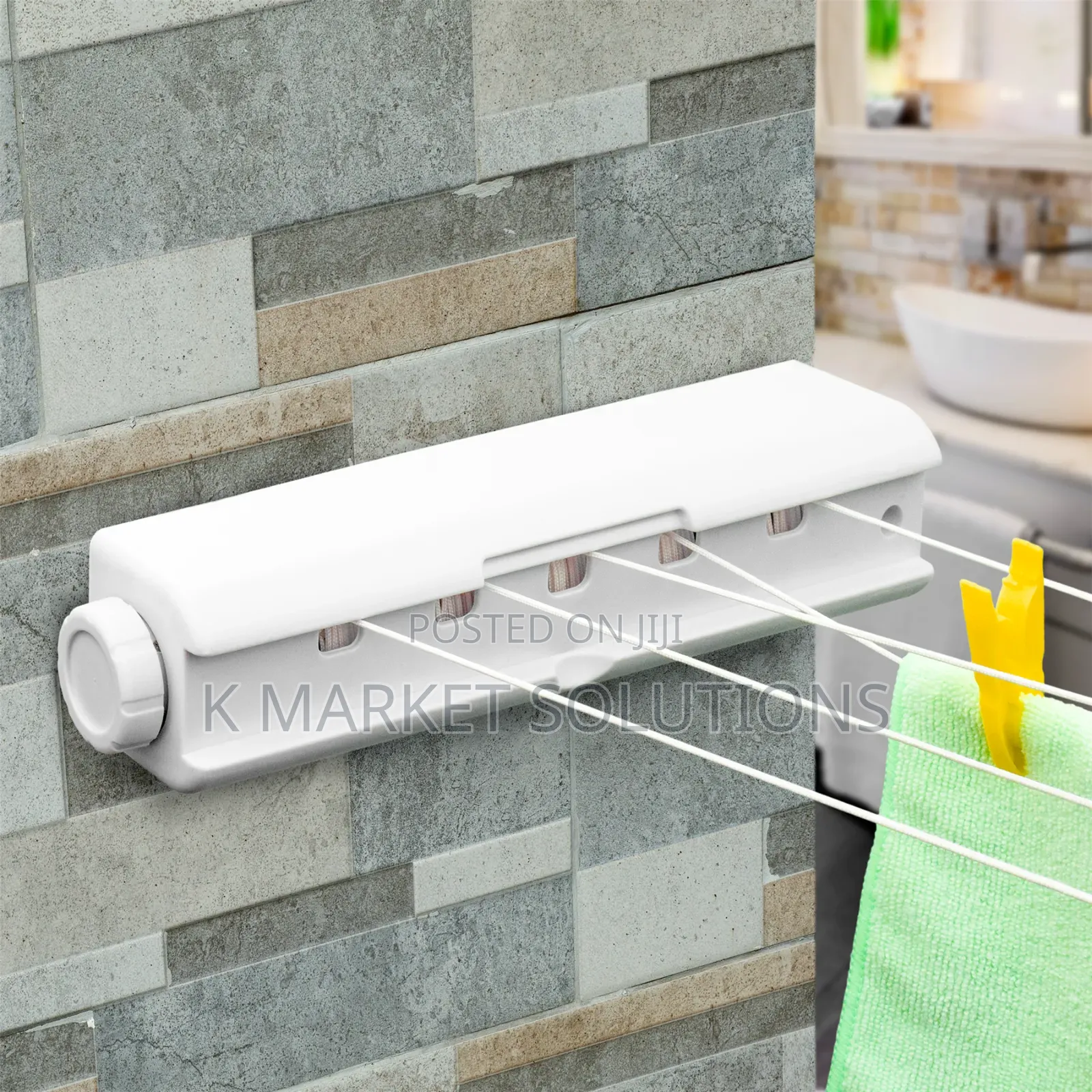 Indoor 4 Line Retractable Dryer Line ልብስ ማስጫ