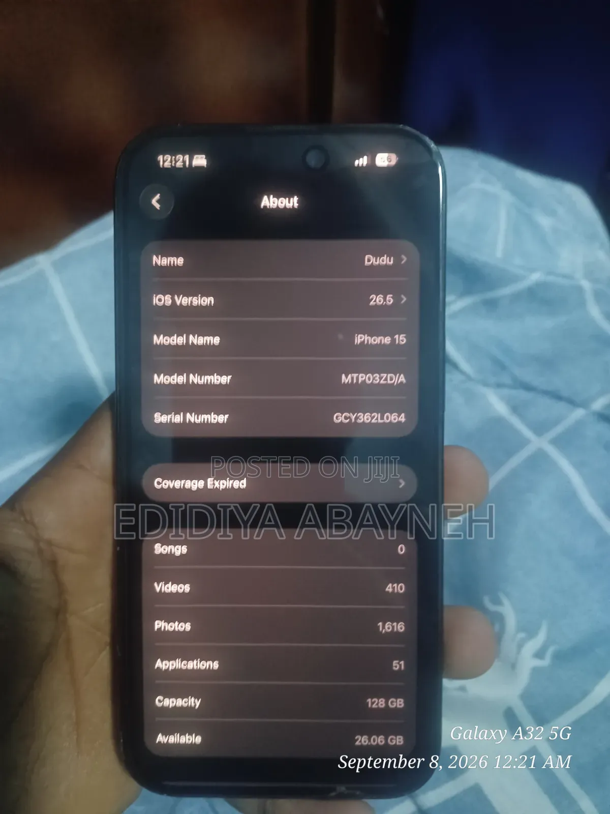 Apple iPhone 15 128 GB Blue