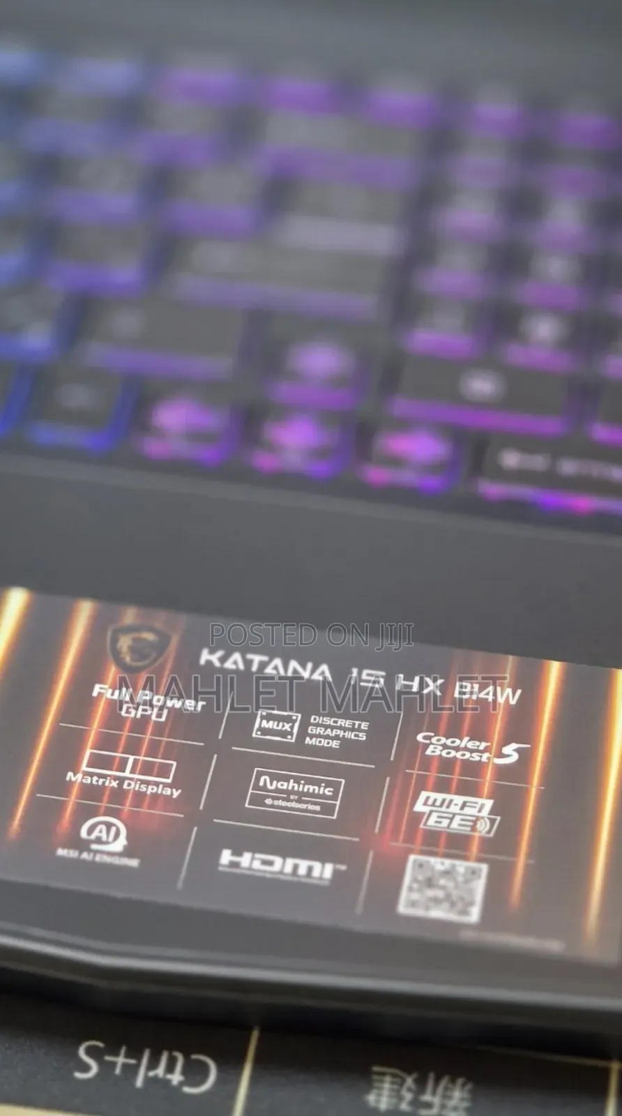 New Laptop MSI Katana 15 16GB Intel Core i7 SSD 1T