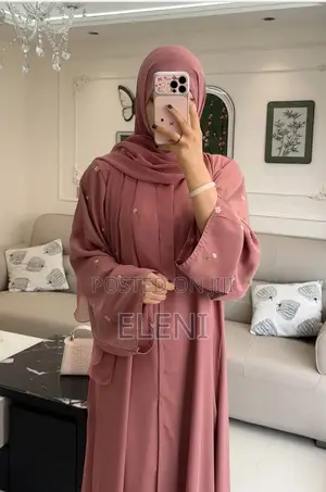 Embroided Abaya With Hijab