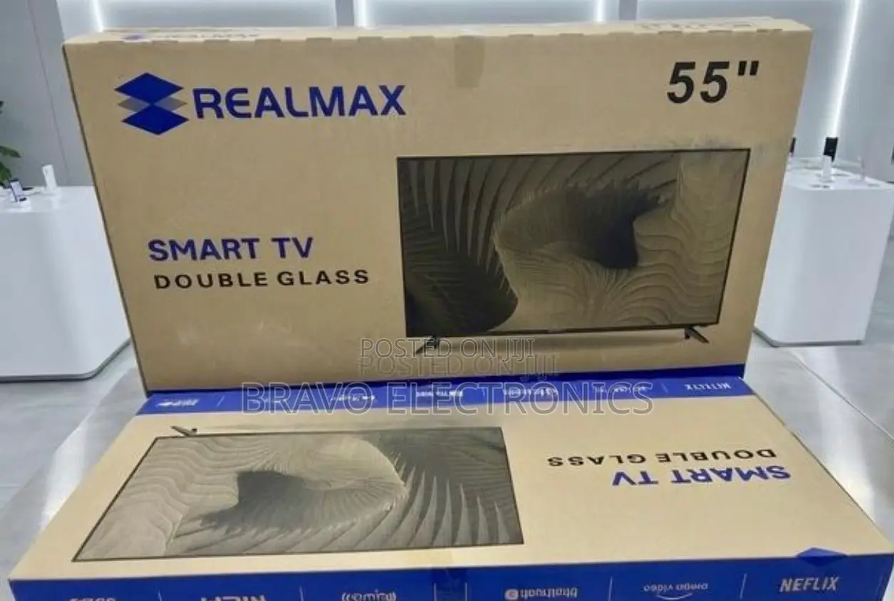 REALMAX TV 55” Double Screen- Netflix,you Tube,wifi and All Support