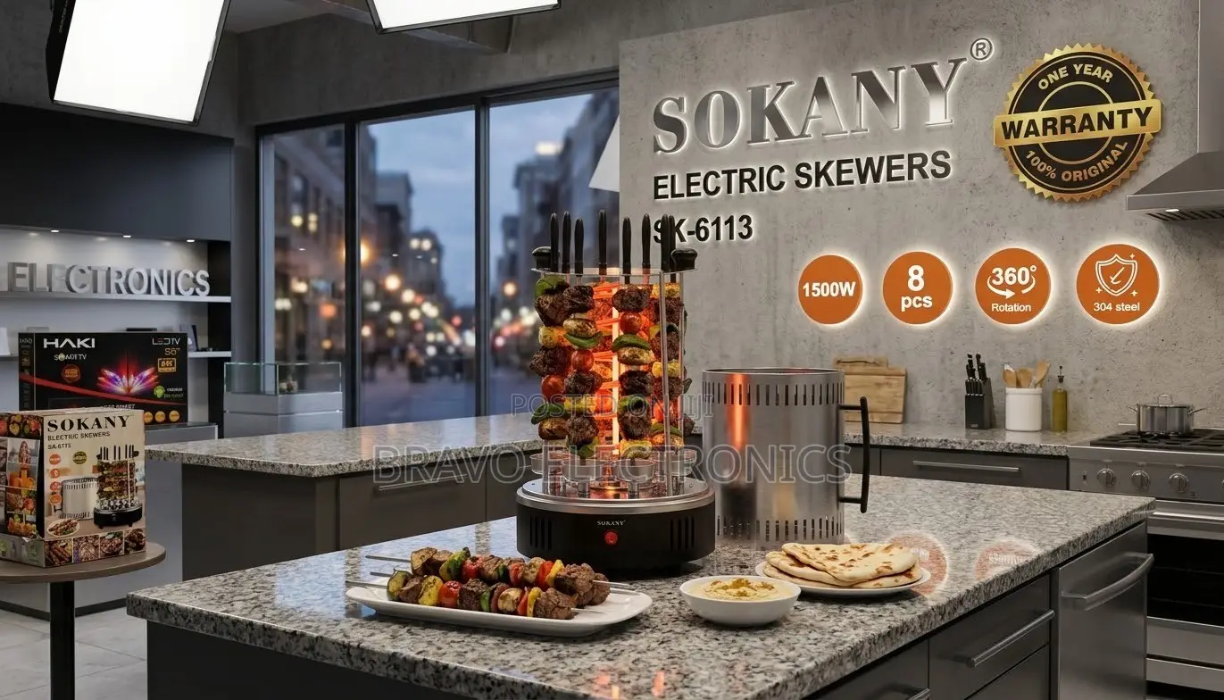 Sokany Electric Barbecue Skewers Grill 1500W BBQ Machine Grill Kebab