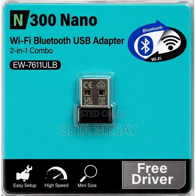 Brand New N 300 Nano Wi-Fi Bluetooth USB Adapter