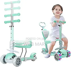 2-in-1 Kids Scooter — የልጆች ስኩተር እና ፑሽ ካር