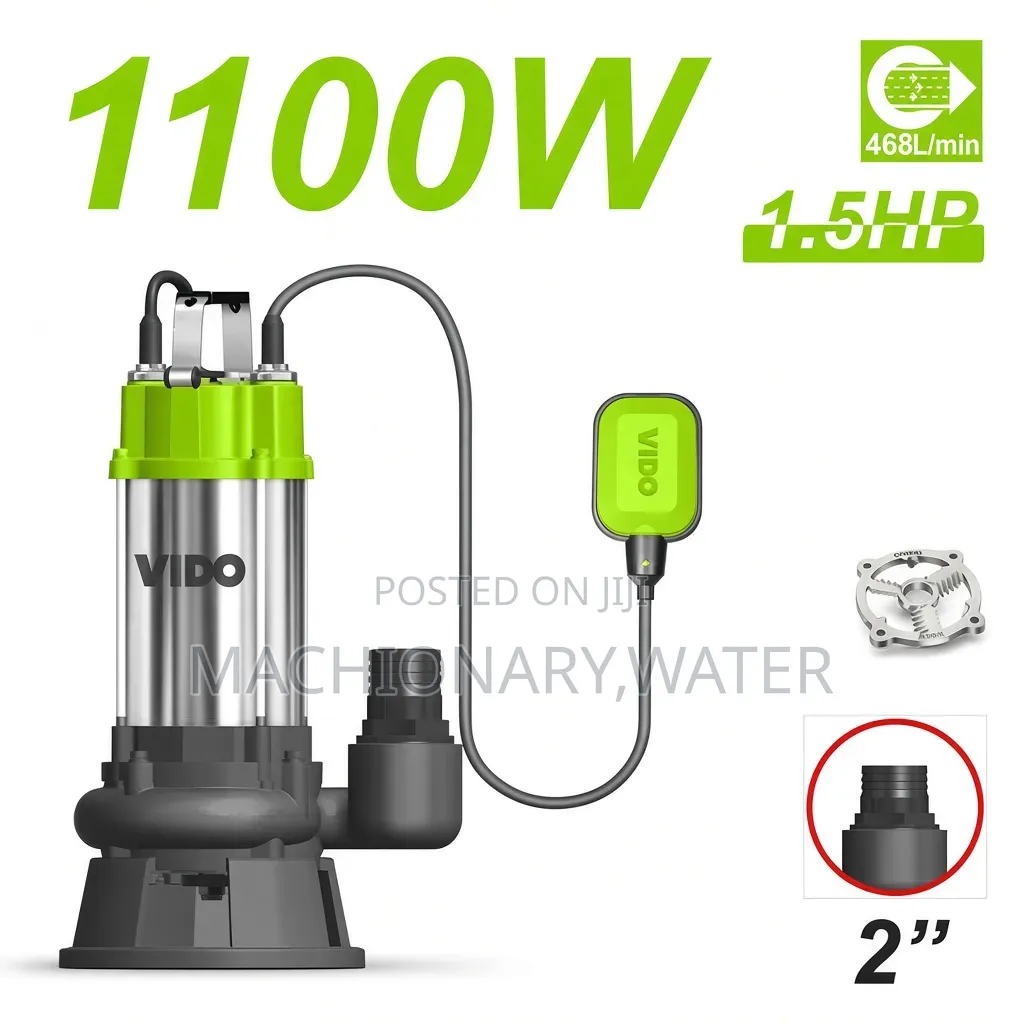 Vido Sewage Submersible (የቆሻሻ)water Pump 1hp