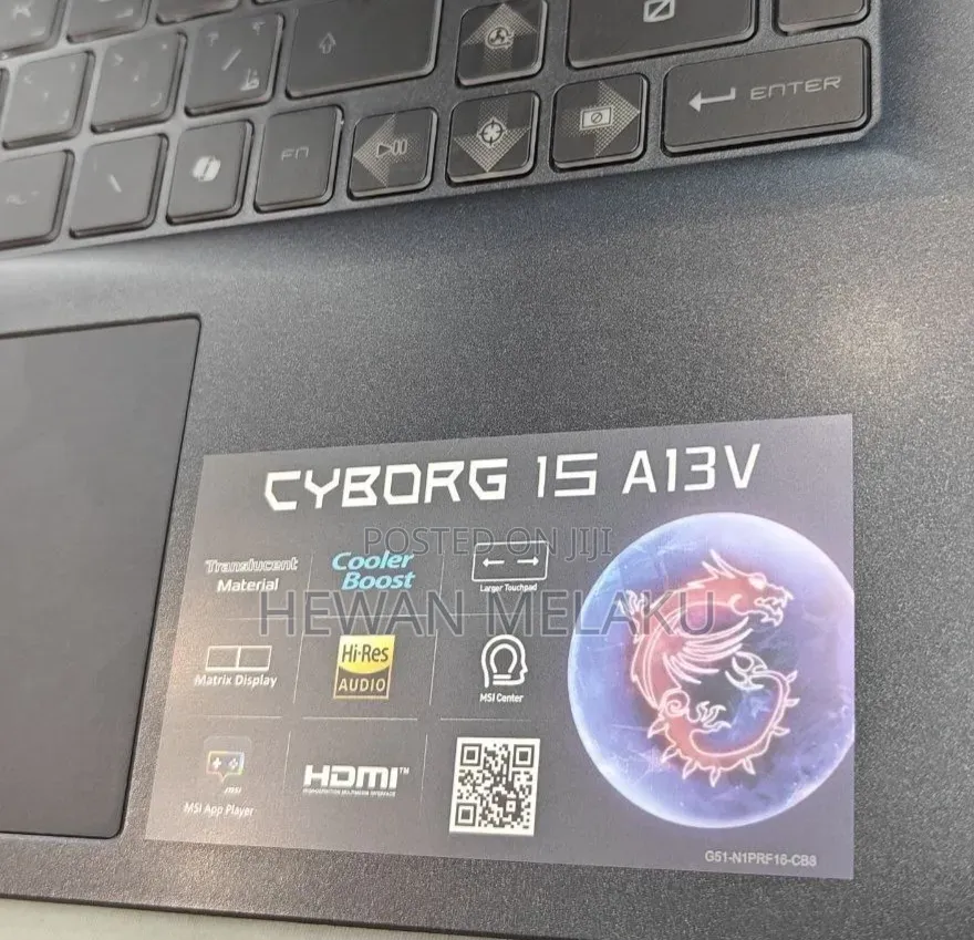 New Laptop MSI Cyborg 15 16GB Intel Core i7 SSD 1T
