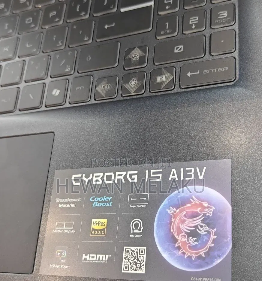 New Laptop MSI Cyborg 15 16GB Intel Core i7 SSD 1T