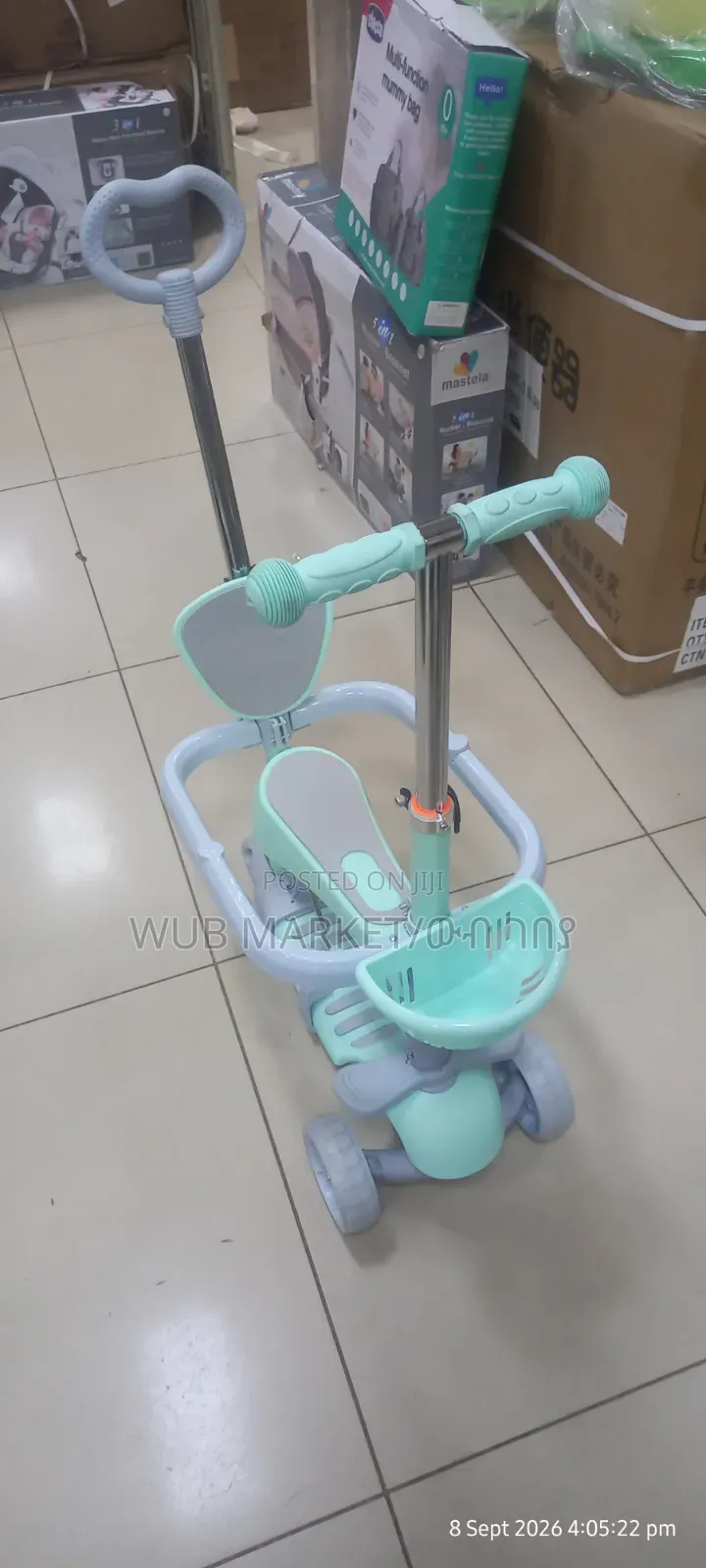 2 in 1 Baby Scooter- የልጆች ስኩተር እና ፑሽ ካር