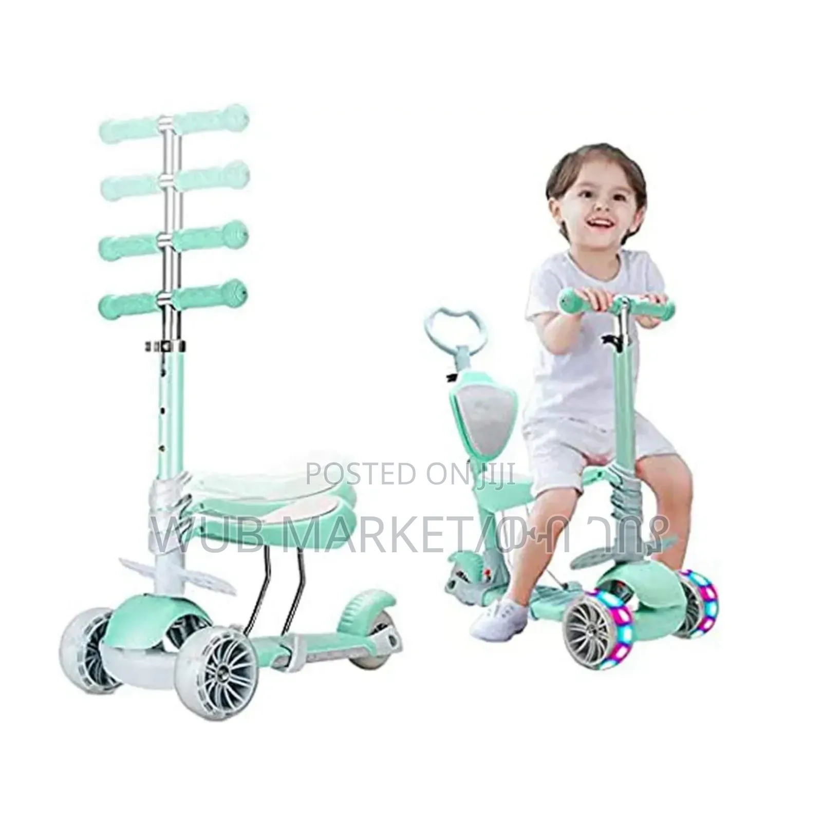 2 in 1 Baby Scooter- የልጆች ስኩተር እና ፑሽ ካር